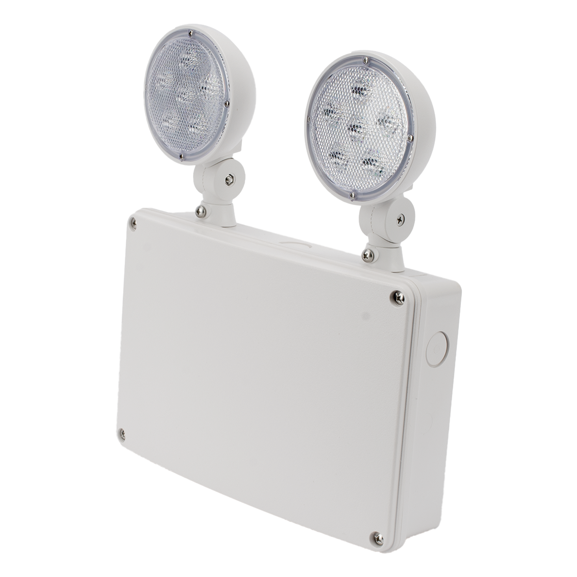 SFWMC / Luz de Emergencia LED / Montaje Universal Pared-Techo-Lateral / 600 lm / 3W / 120-277 VAC / Batería de Respaldo 6V 4.5Ah — SFIRE · SKU SFWMC