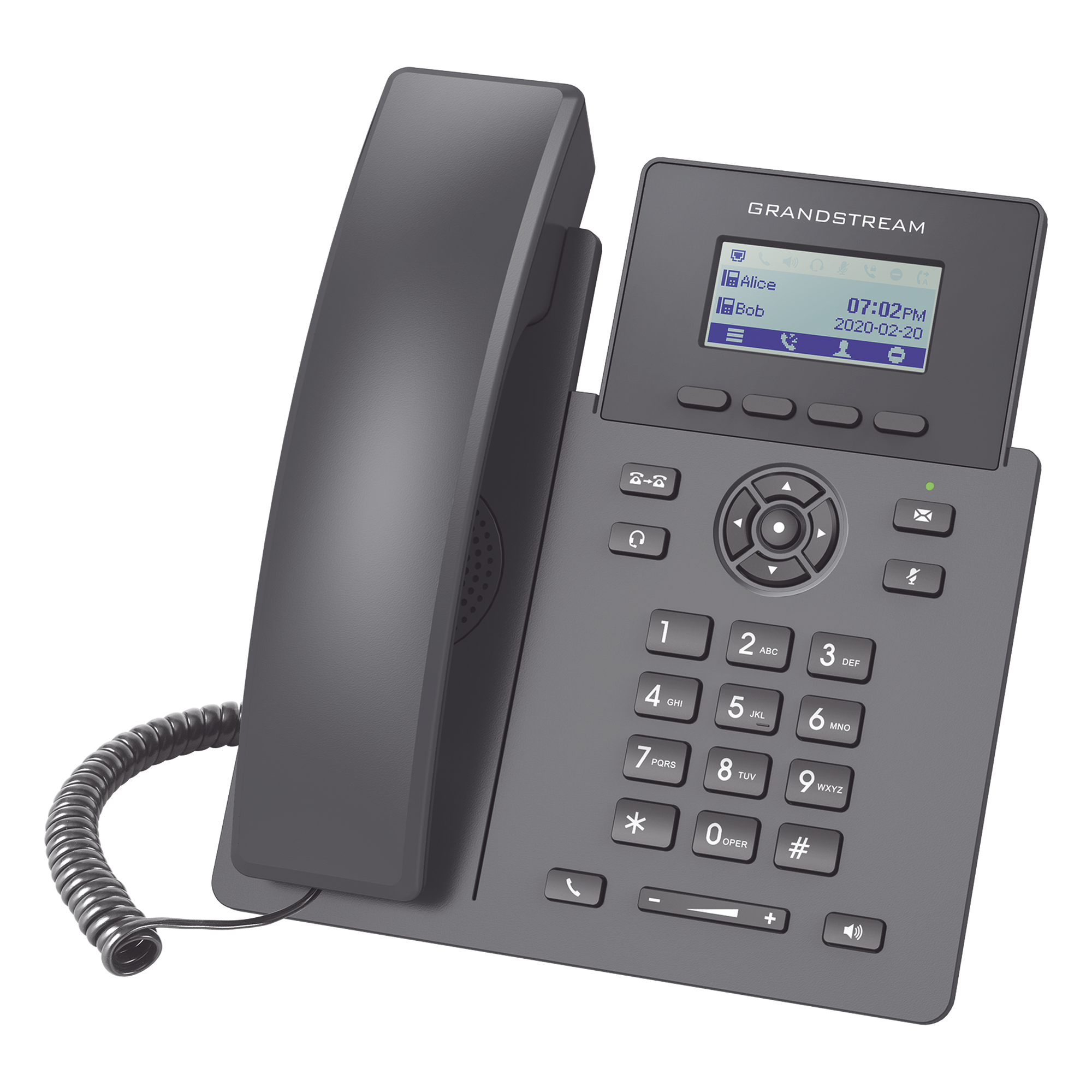 Teléfono IP Grado Operador, 2 líneas SIP con 2 cuentas, codec Opus, IPV4/IPV6 con gestión en la nube GDMS — GRANDSTREAM · SKU GRP-2601