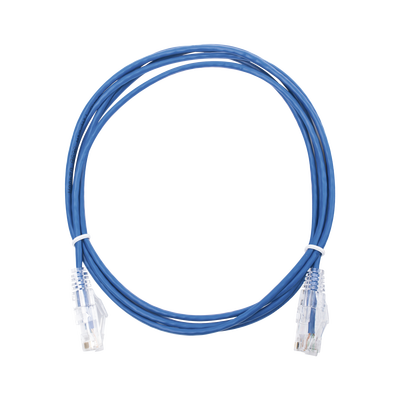 Cable de Parcheo Slim UTP Cat6 - 2 Metros (6.56 Pies) Azul Diámetro Reducido (28 AWG) — LINKEDPRO BY EPCOM · SKU LP-UT6-200-BU28