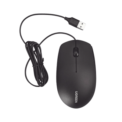 Mouse Óptico USB | Cable USB de 1.5 metros | 3 Botones | 1200DPI | Diseño Ergonómico | Silencioso | Color Negro | Windows / MacOS / Linux / Chrome y otros | También Compatible con DVR / NVR.