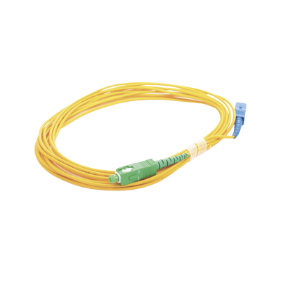 Jumper de Fibra Óptica Monomodo SC/UPC - SC/APC Simplex, Color Amarillo 5 Metros (16.40 Pies)