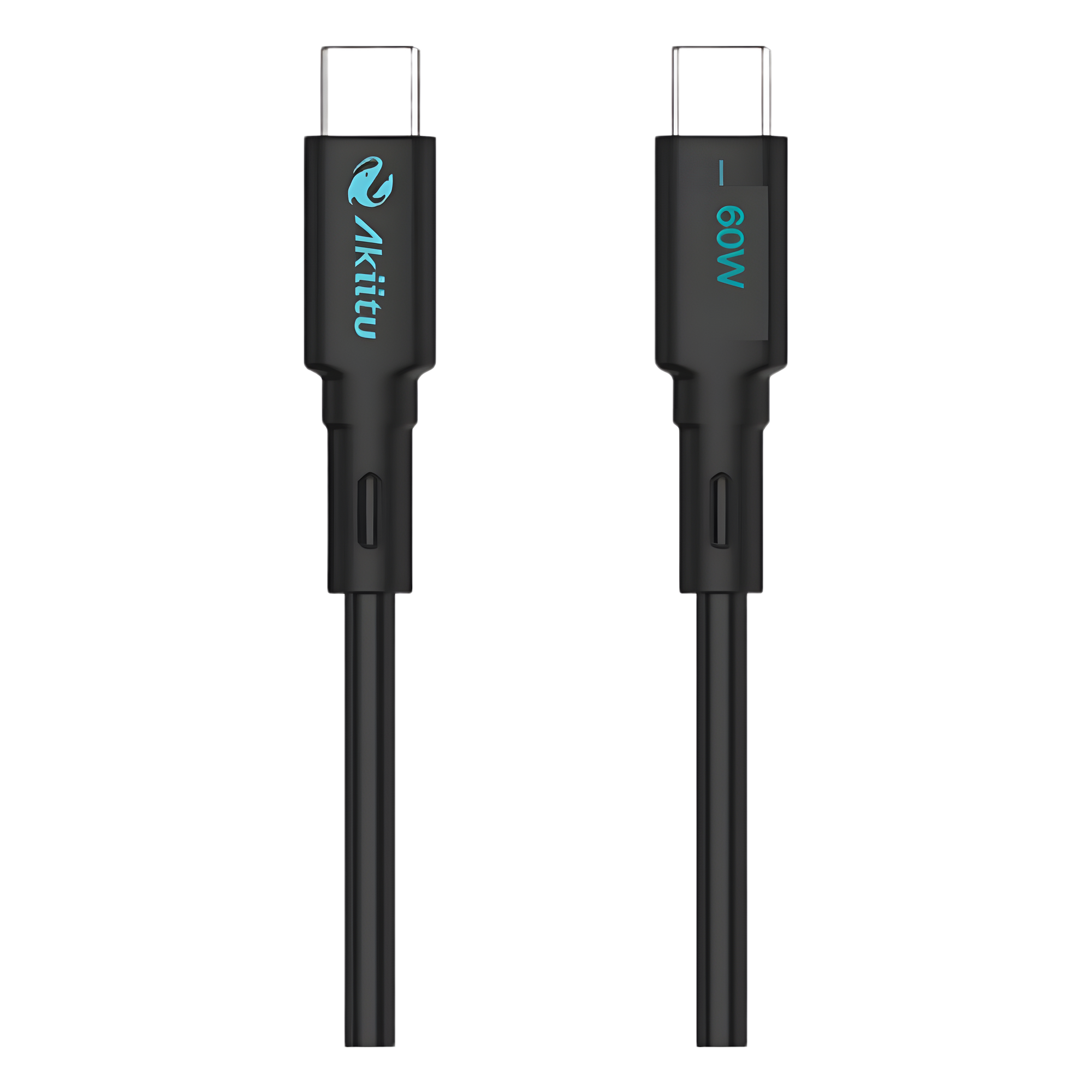 Cable USB-C a USB-C / 1 Metro / Carga Rápida 60W / Transferencia 480 Mbps / Magnético de Silicona Líquida / Auto-enrollable / Anti-enredos / Negro — EZVIZ · SKU AKPAC6SM60W