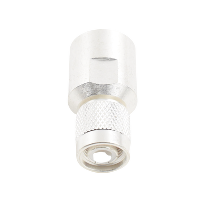 Conector TNC Macho de Rosca en 50 Ohm para cable LMR-400, 9913, 8214, CNT-400, RG8/U-SYS, RFLASH-1113, Plata/ Oro/ Teflón.