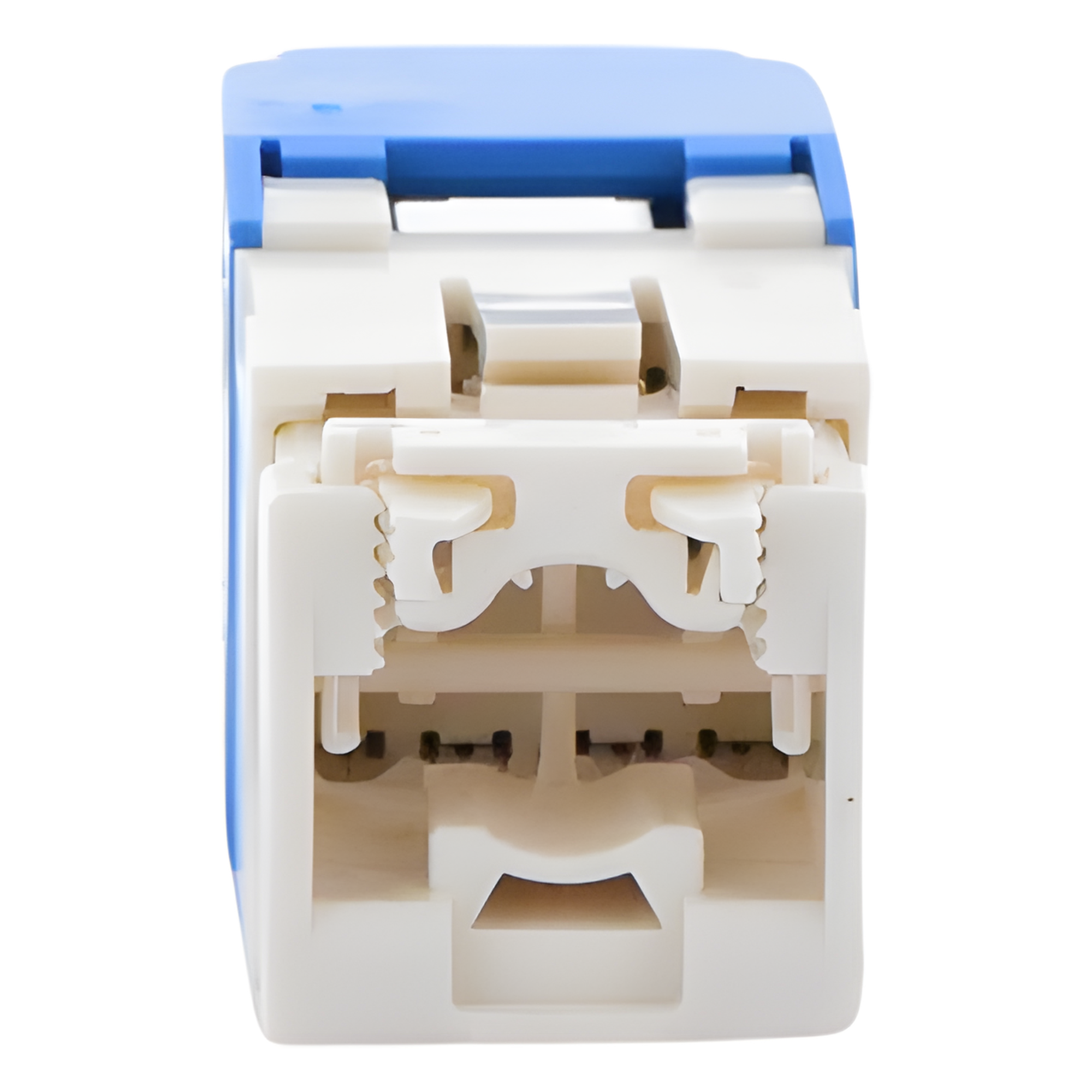 Conector Jack RJ45 Estilo TG, Mini-Com, Categoría 6, de 8 Posiciones y 8 Cables, Color Azul