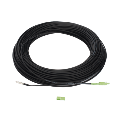 Rollo de Fibra Óptica Drop Redonda G657A2 Monomodo Simplex de 50 Metros (164 Pies) con Conectores SC/APC-SC/APC para Instalaciones Aéreas, Subterráneas o a la Intemperie