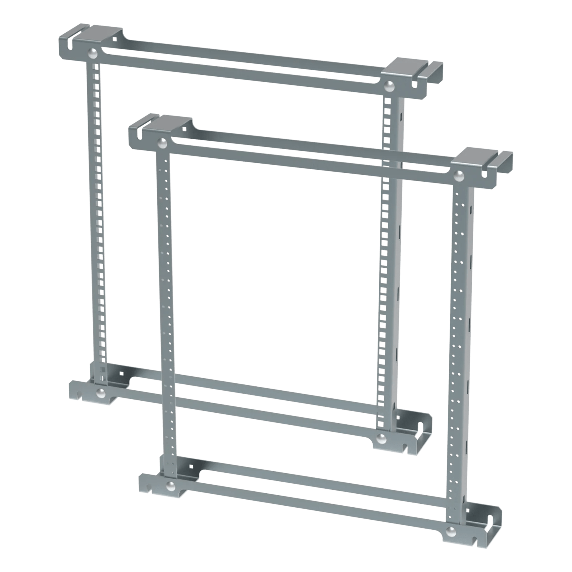 Ángulos de Rack ProTek / 12U / 19 pulgadas / Orificios Roscados (Tapped) / Acero / Zinc Plated / 533 mm (21 in) / EIA-310 — HOFFMAN · SKU PTRA24T