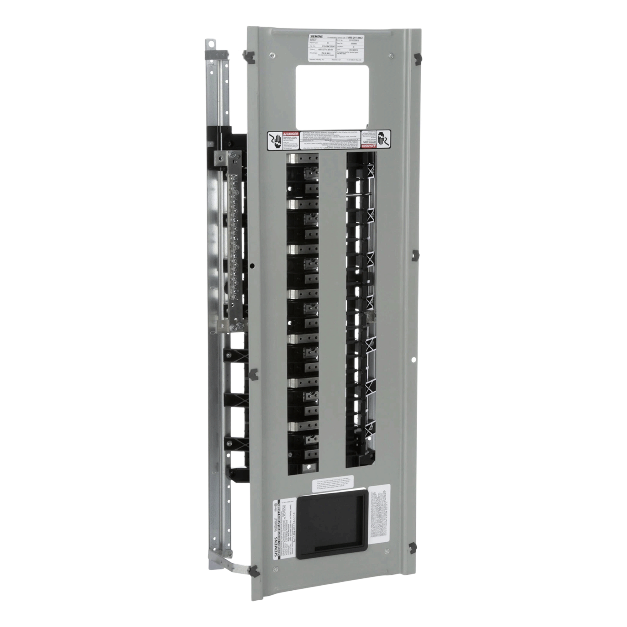 Interior de tablero P1, para montar interruptores BL/BQD, 250A, 3F, 4H, 220/127 ó 480/277 V c.a., 18 Circuitos, Barras de Aluminio — SIEMENS · SKU P1E18MC250AT