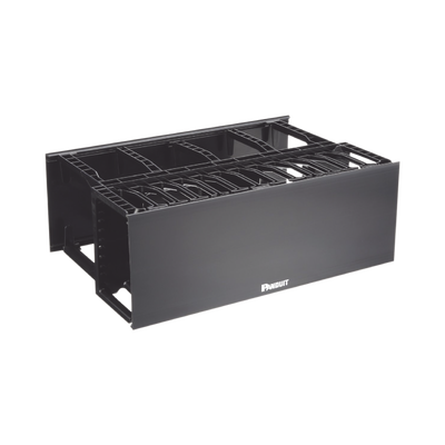 Organizador de Cables Horizontal NetManager de Alta Densidad, Doble (Frontal y Posterior), Para Rack de 19in, 4UR
