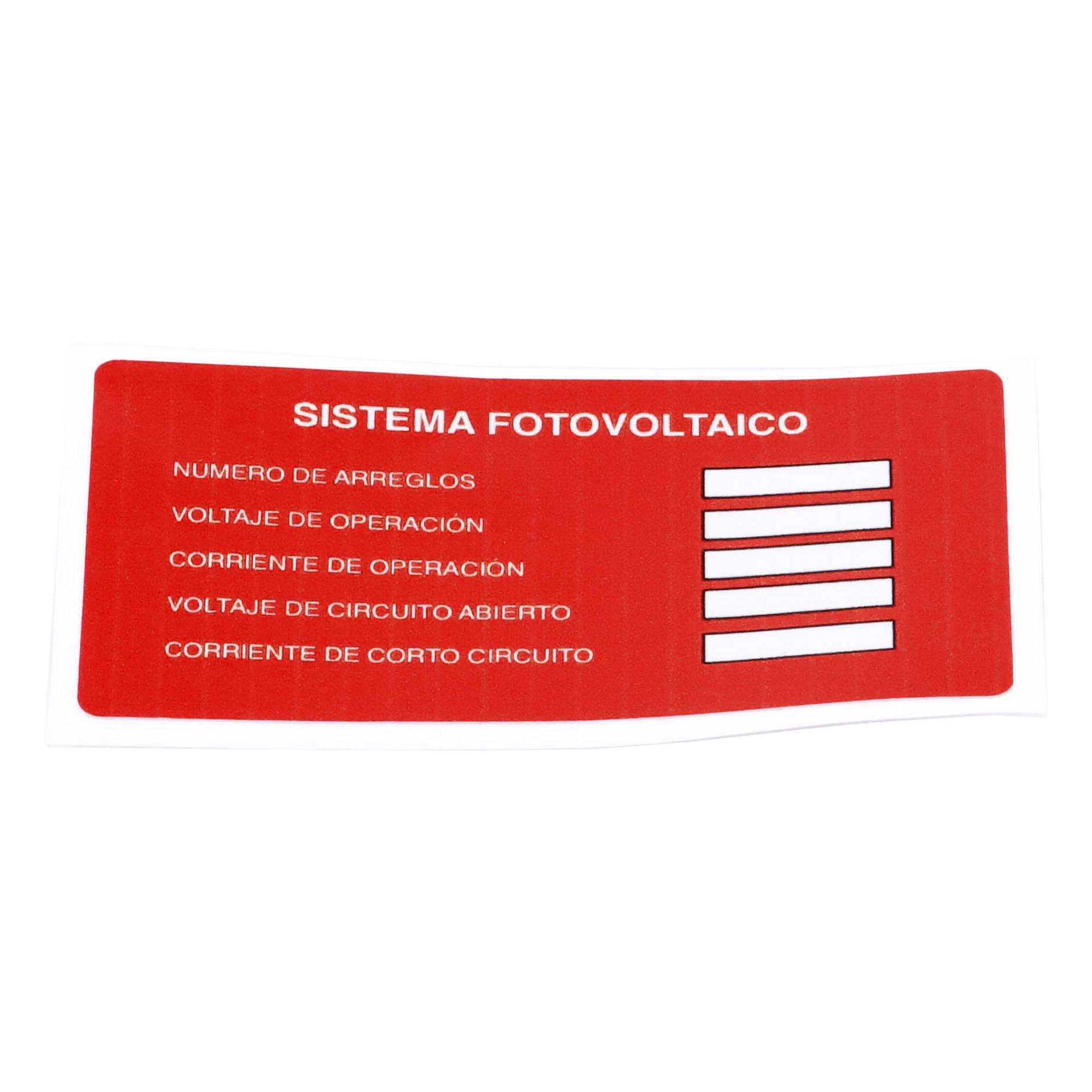 Etiquetas para Sistema Fotovoltaico / Paquete de 20 / Material Resistente a Intemperie / Adhesivo de Alta Resistencia / Cumplimiento Normativo — SYSCOM · SKU PVLSYSTEMPV/20