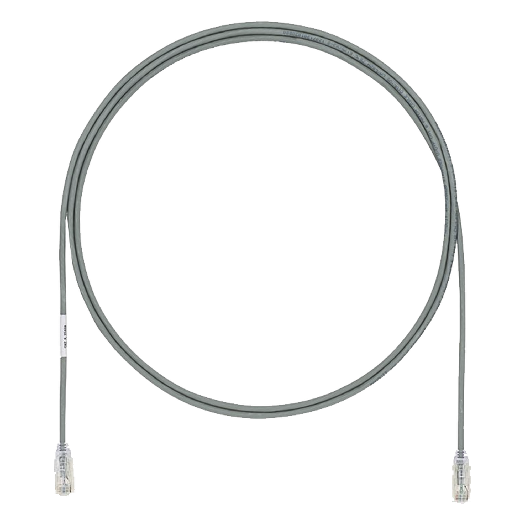 Cable de Parcheo UTP Cat6A, CM/LSZH, Diámetro Reducido (28AWG), Color Gris, 0.30 Metros (1 Pie) — PANDUIT · SKU UTP28X1GY