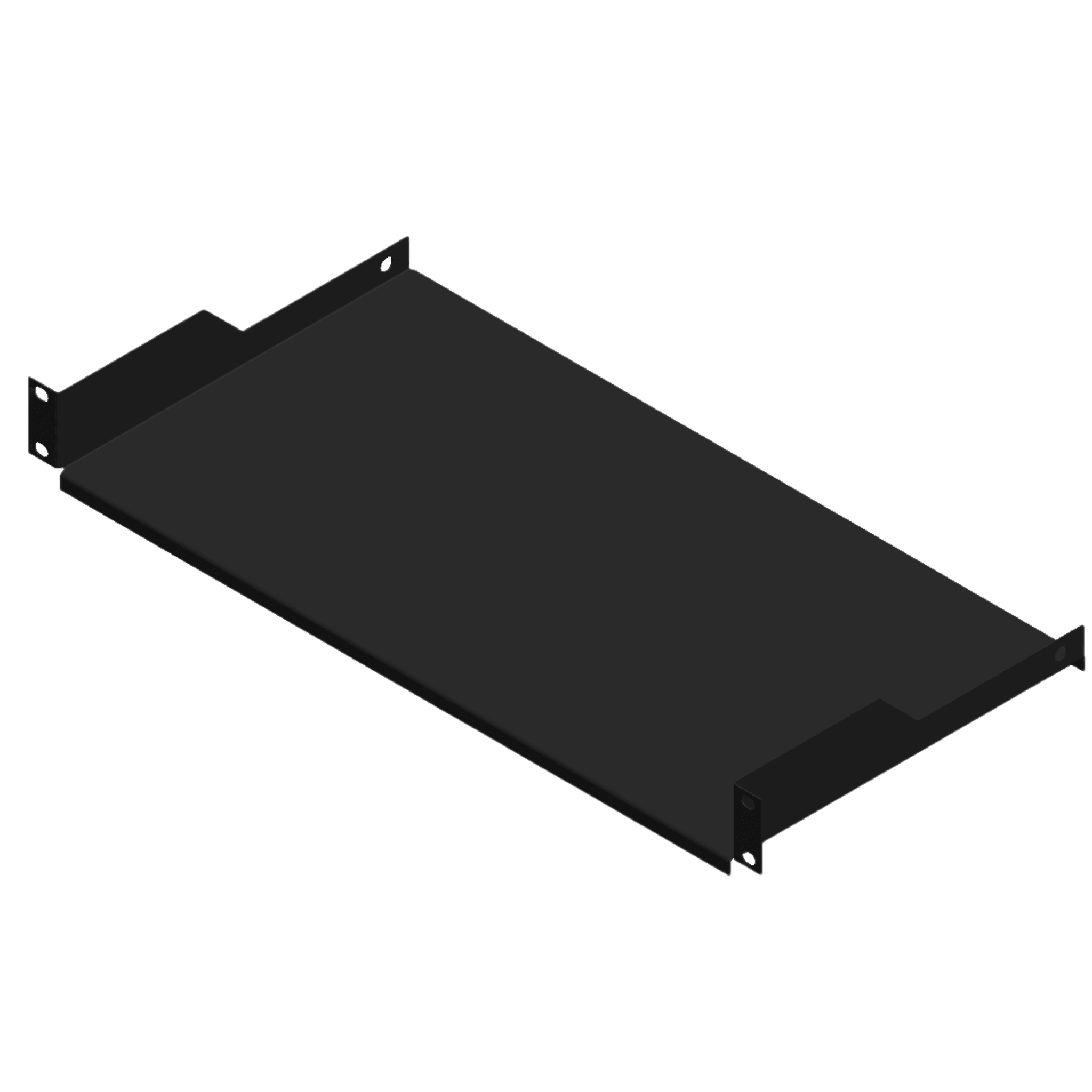 Charola para Rack de 19" de 2 postes, 23 cm de Profundidad, 1 Unidad de rack