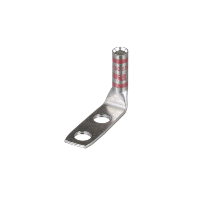 Zapata de compresión LCC8-14AF-L a 90° grados para cal. 8 Awg, Barreno para tornillo prisionero de 1/4, 1 Pz