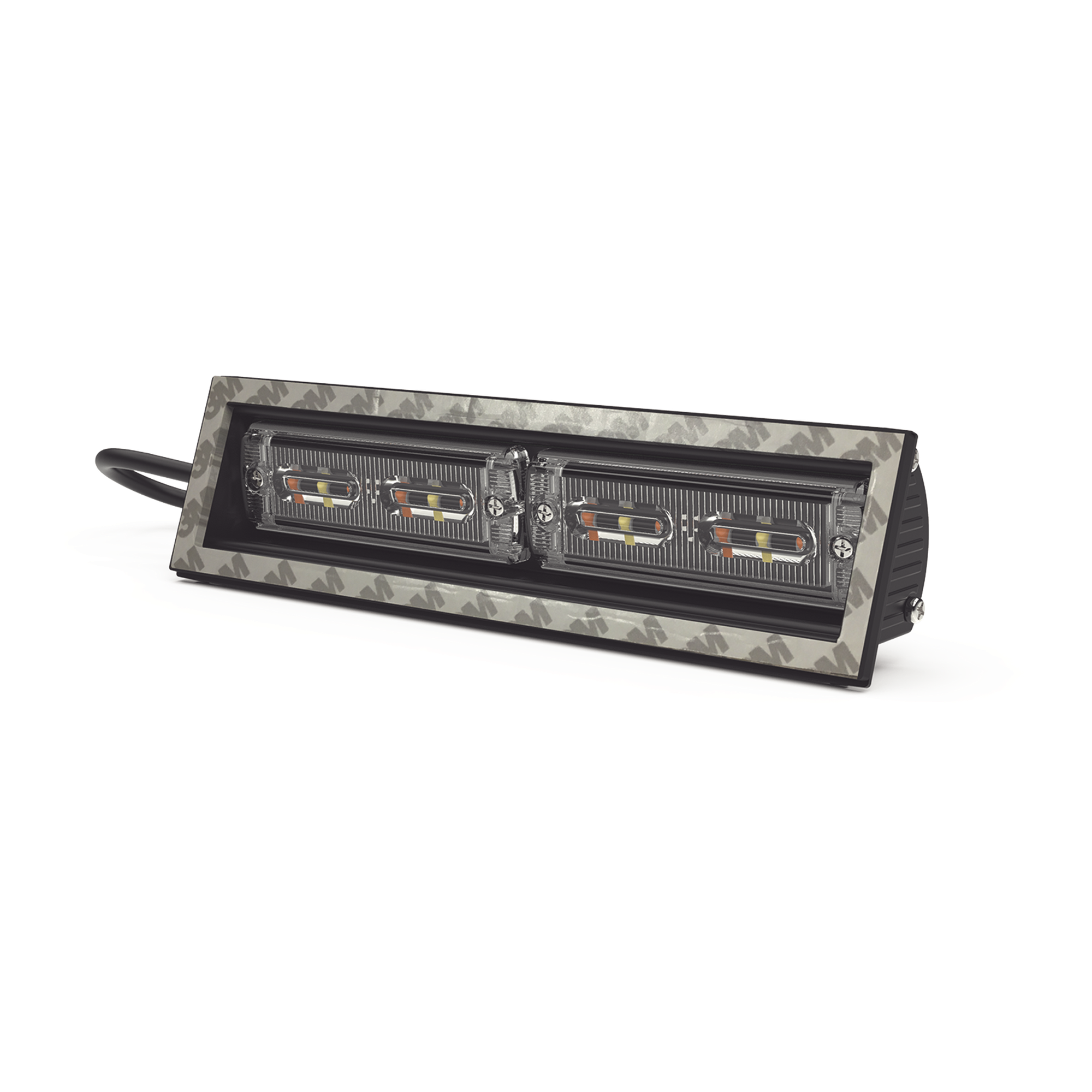 Luz direccional cubierta de ventana, 12-24 Vcc, 2 cabezales dual color, Rojo/Claro/Azul/Claro — ECCO · SKU ED3974RWBW