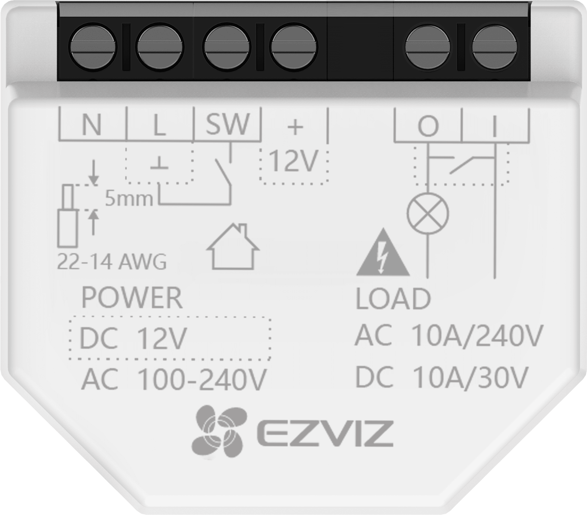 Relé Inteligente Wi-Fi, CS-T35-R100-WD, 16A 250VAC, Wi-Fi 6 y BLE, Control por App EZVIZ, Compatible con Google Assistant, Amazon Alexa y Matter, Protecciones de Temperatura y Sobrecarga