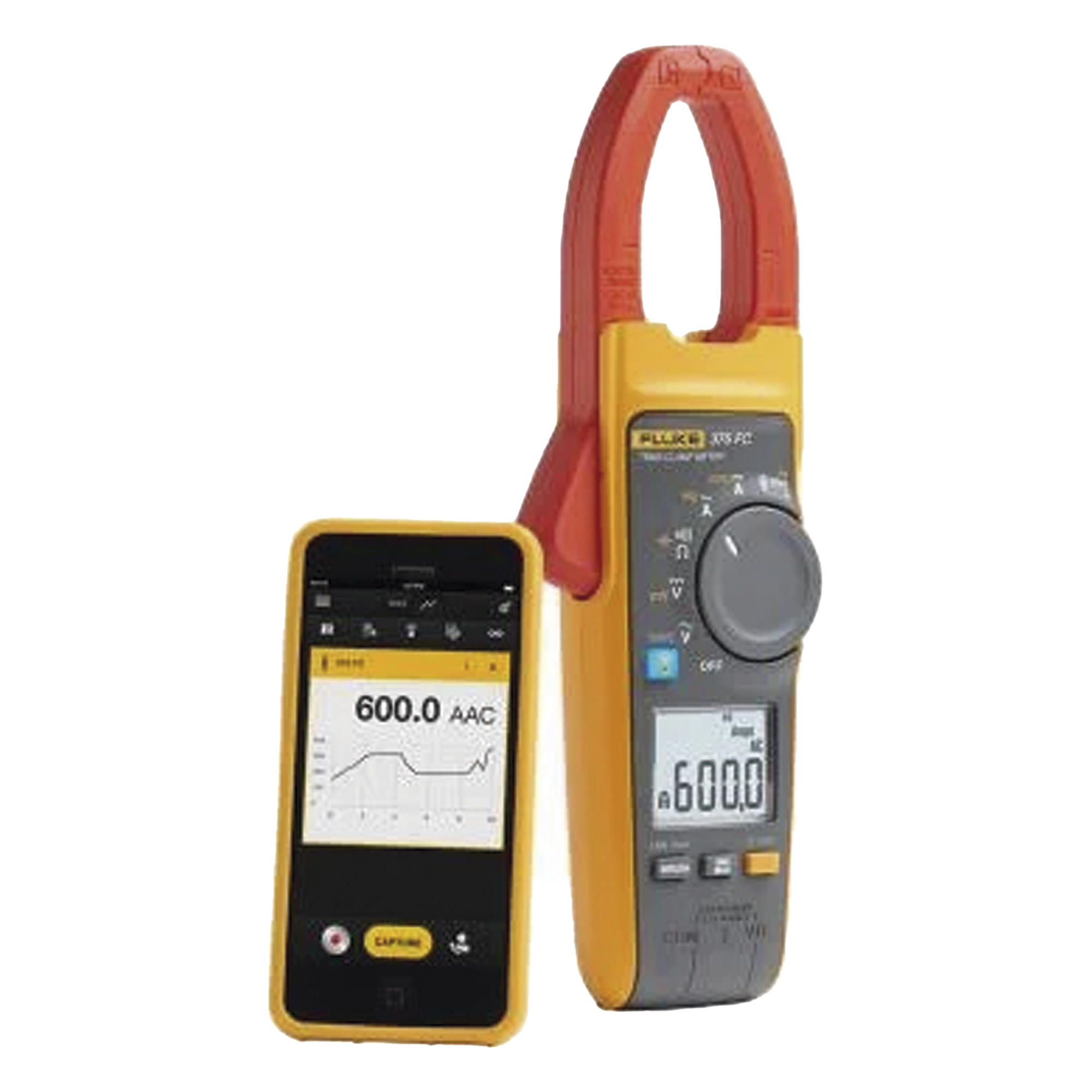Amperímetro de Gancho 600A TRMS AC/DC C/Filtro con FC — FLUKE · SKU FLUKE-375FC
