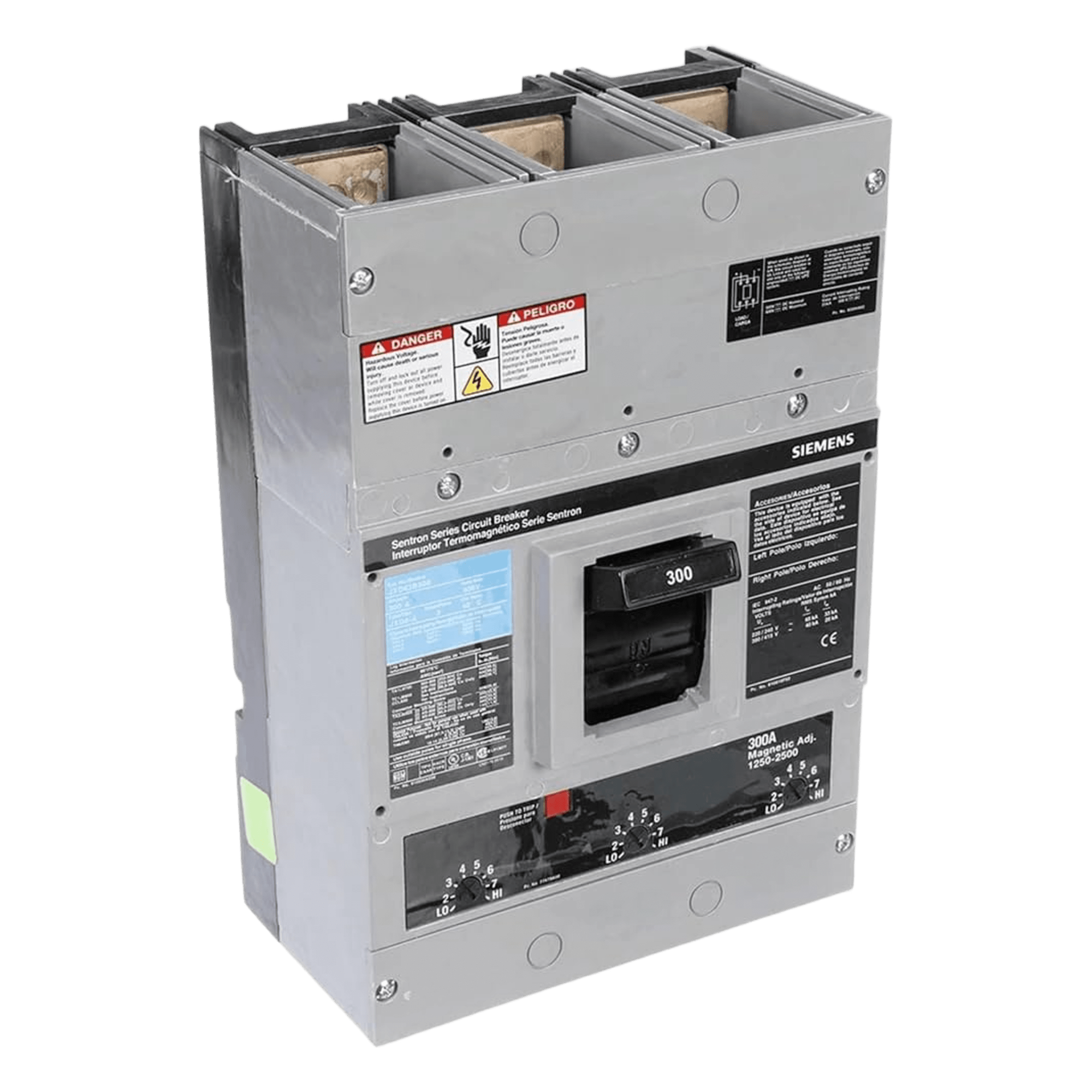 Interruptor Termomagnético 600V 3X300A, Sin zapatas principales. — SIEMENS · SKU JXD63B300