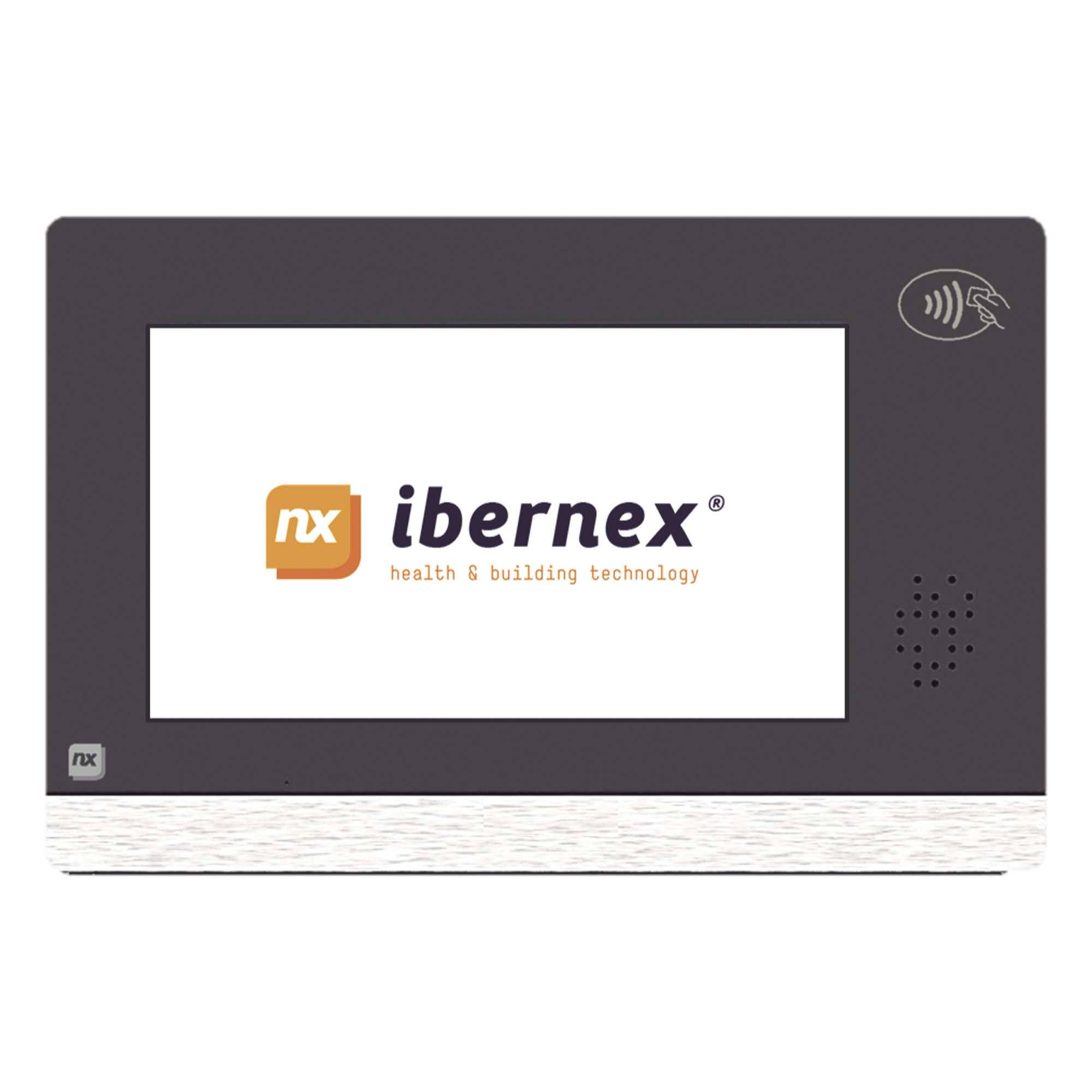 Terminal de Habitación IP NX1042 / Pantalla Táctil 9" / RFID 125 KHz / VoIP SIP / PoE / Audio Bidireccional / Bus RS485 / Compatible NX1071 y NX1075 — IBERNEX · SKU NX1042