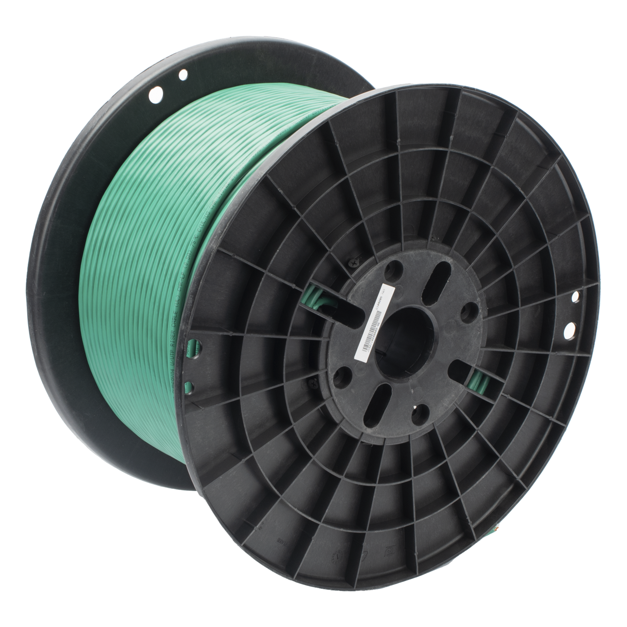 Bobina de Cable UTP de 4 Pares, Vari-MaTriX HD, Cat6A, 23 AWG, CMR (Riser), Color Verde, 305m — PANDUIT · SKU PUR6AHD04GR-G