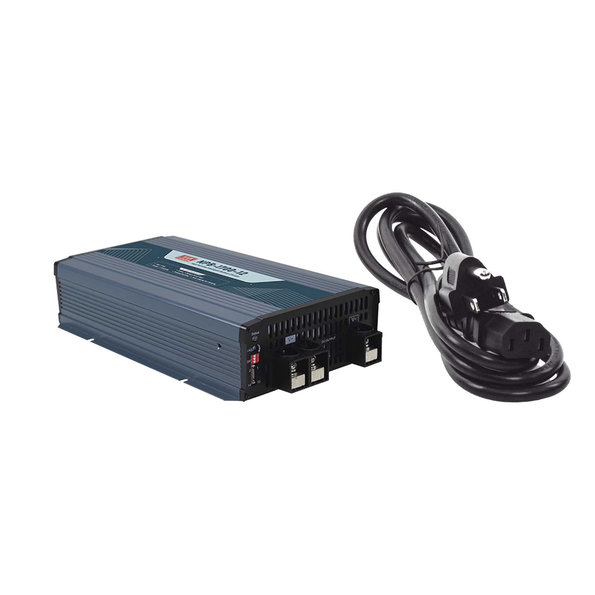Cargador para Baterías de Plomo Ácido y Litio / 25A / 48V / Bancos de 100 a 330 Ah/ Con cable de alimentación  — MEANWELL · SKU NPB170048/K