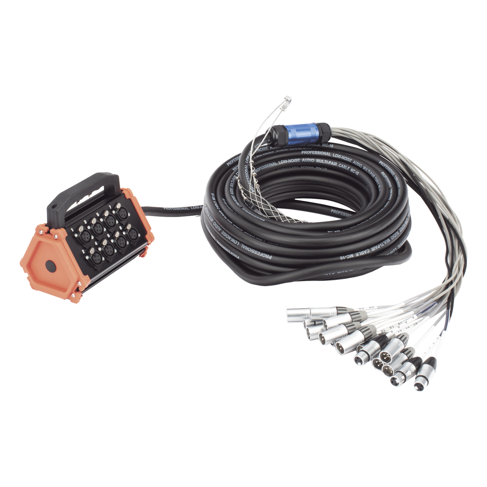 Stagebox, 12+4 canales, 4 extremos son SCMM3, los otros 12 extremos son SCMF3. — SEETRONIC · SKU CSBT1204L20M