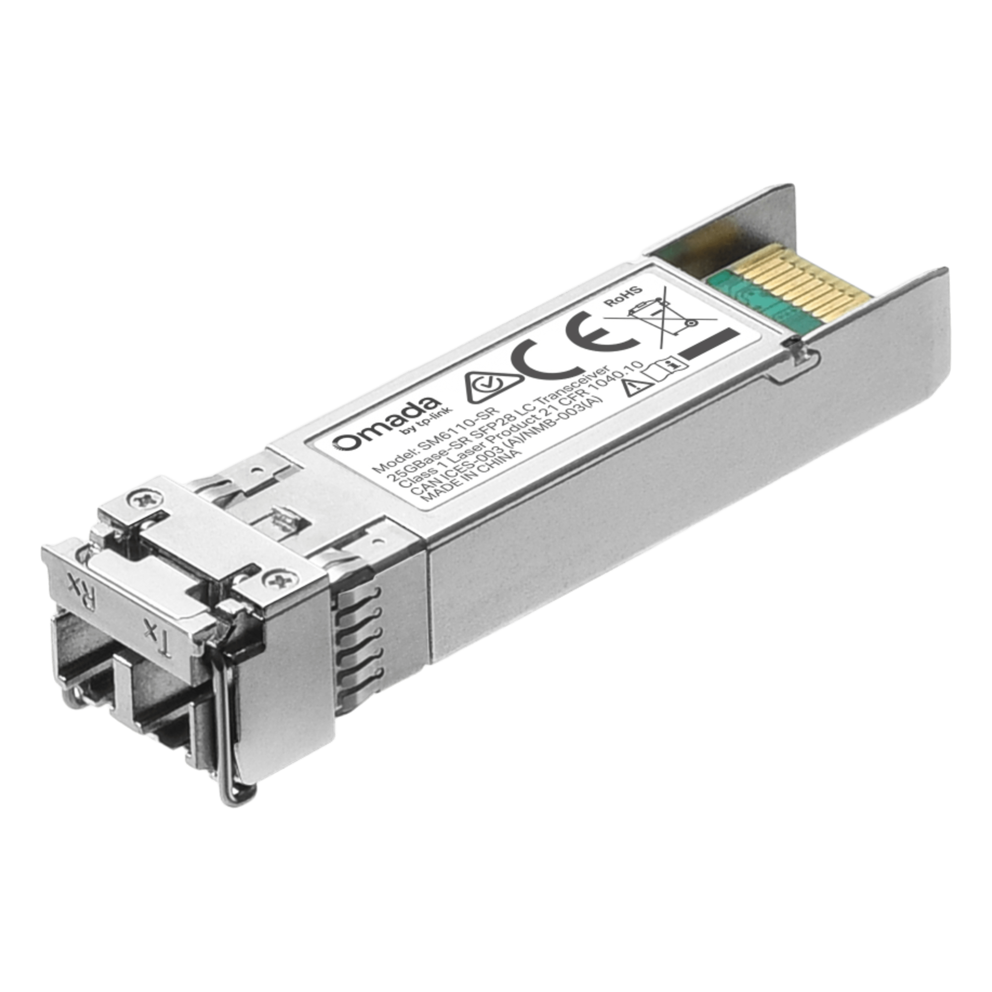 Transceptor SFP28 25GBase-SR / 850 nm Multimodo / Duplex LC/UPC / DDM / Hot-Pluggable / 100 m (OM4) / Bajo Consumo ≤1 W — TP-LINK · SKU SM6110-SR