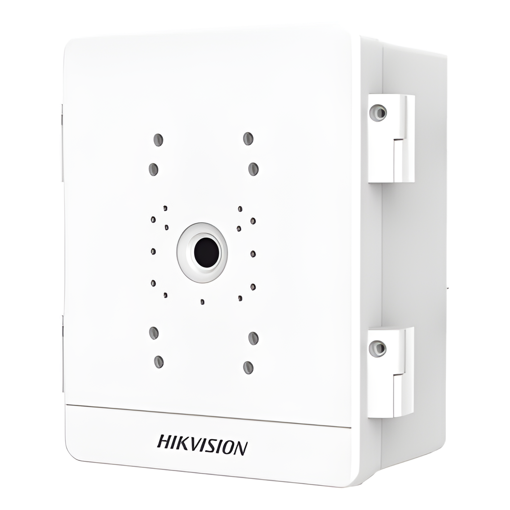 Caja para Videovigilancia para Exterior / Uso en Montaje o Pared / IP66 / IK10 / Dimensiones: 306 X 220 X 130 mm / Soporta 1 Dispositivo (PTZ, Bocina, Cámara Fija) — HIKVISION · SKU DS-SBOX-01