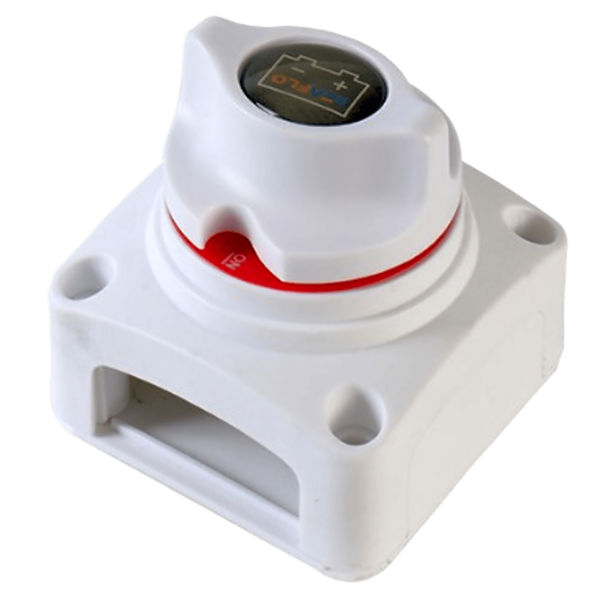 Interruptor de Batería Manual / 2 Posiciones On/Off / 275 A DC Continua / 1250 A DC Arranque / Terminales de Cobre 10 mm (3/8") / Montaje Empotrado o Superficial — SEAFLO · SKU SFCBS-275-201