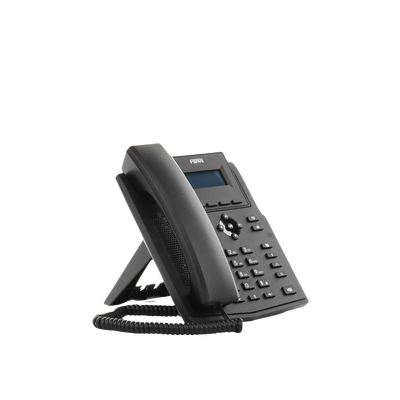 Teléfono IP / 2 Líneas SIP / Pantalla LCD 2.3" 132x64 / Audio HD G.722 y Opus / Conferencia 6 Vías / PoE 802.3af / Puertos Ethernet Duales 10/100 / Soporte EHS