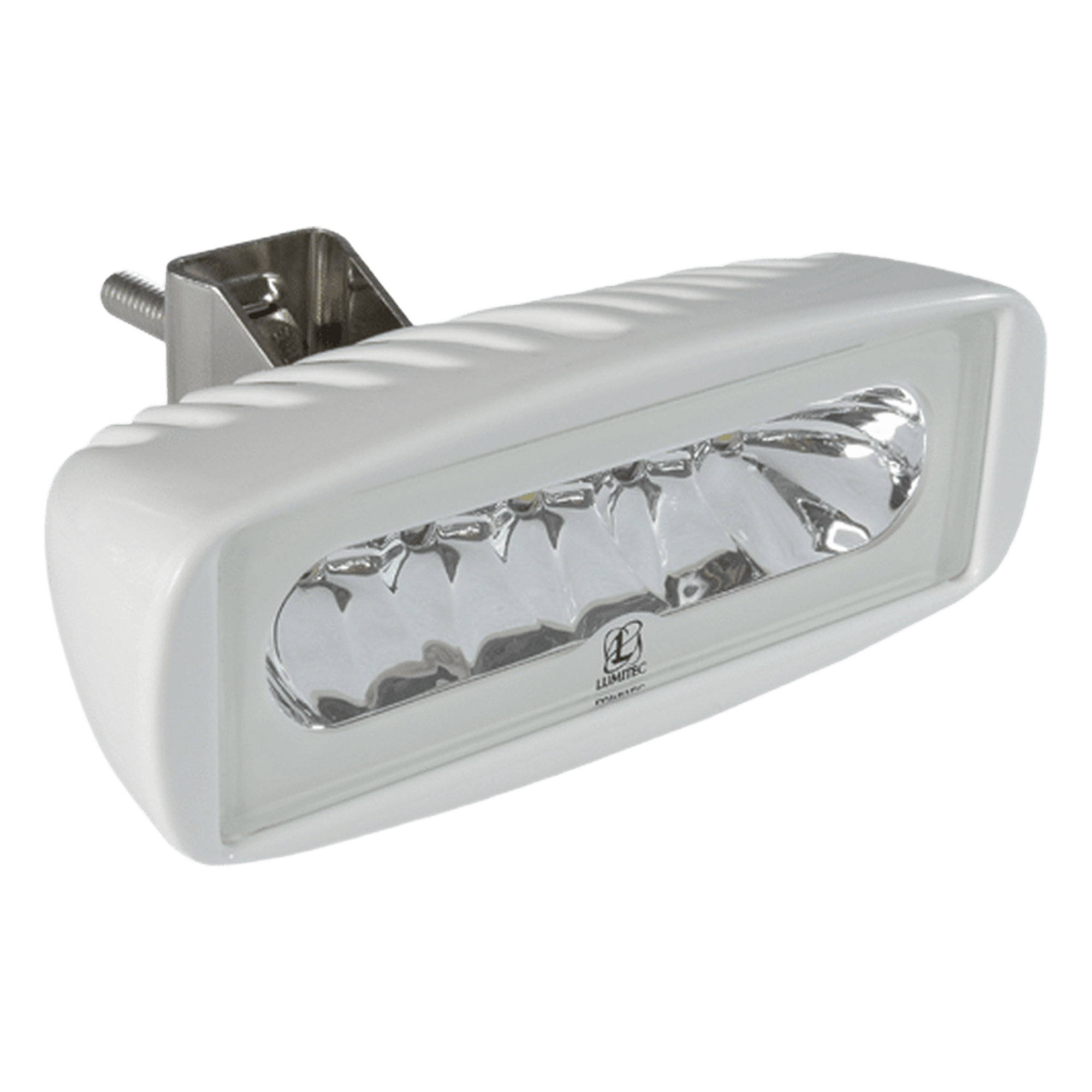 Luz led marina Caprera2 con bracket, emite luz color blanco y azul de 1000 lúmenes, fabricado bajo norma de protección IP67. — LUMITEC · SKU 101102