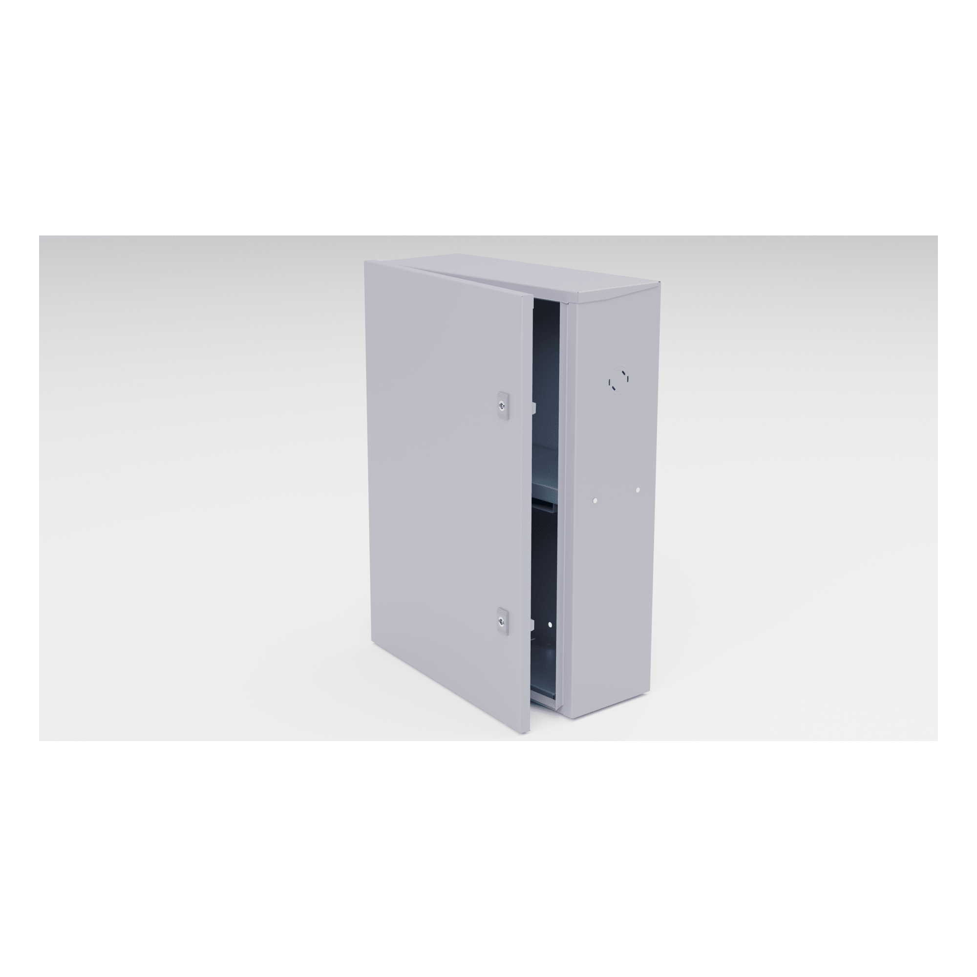Gabinete para instalación de 2 Baterías , Fabricado en Lámina Galvanizada, Accesorios para poste (No incluidos) — EPCOM INDUSTRIAL · SKU GBP02