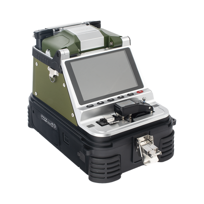 Fusionadora de Fibra Óptica Multimodo y Monomodo / 6 Motores / Alineación por Núcleo / OPM + VFL / Cleaver Eléctrico de un Solo Paso / Capacitación Remota Gratuita