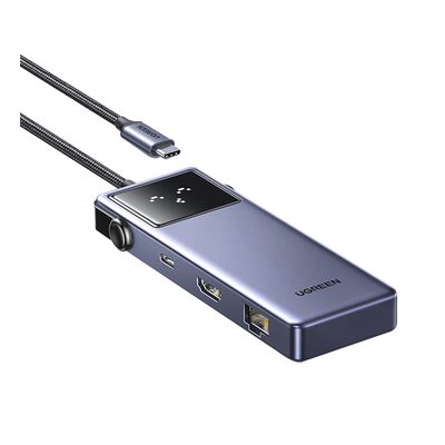 Hub USB-C 7 en 1 / USB-C a HDMI 4K 60Hz / 2x USB-A 3.0 + USB-C 3.0 + USB-A 2.0 / Gigabit Ethernet / PD 100W / Cable 20 cm (7.9 in) — UGREEN · SKU 45155