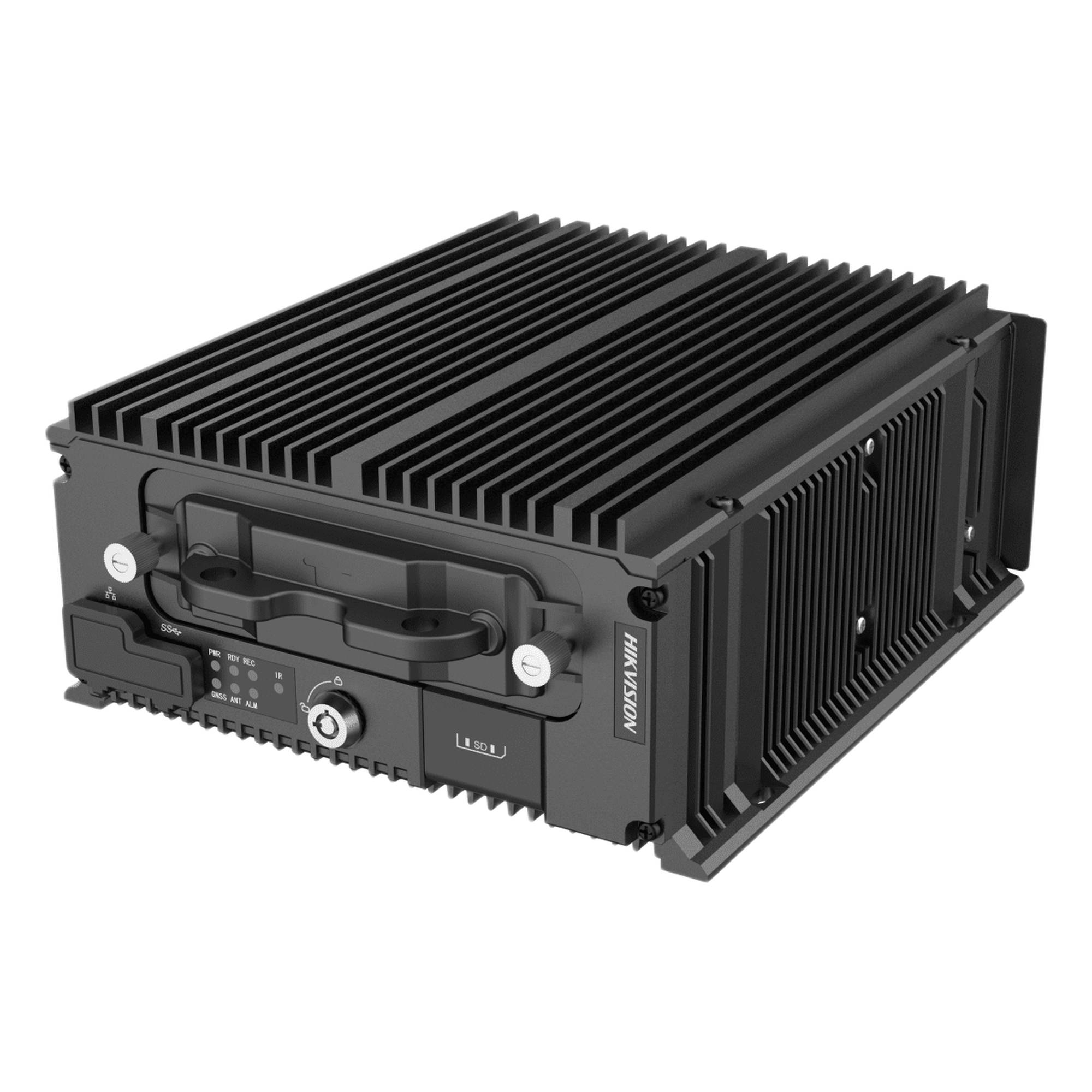 DVR Móvil 1080p Hibrido / 8 Canales IP + 8 Canales TURBOHD / GPS y GLONASS / ADAS / DSM / SSD y HDD / H.265 — HIKVISION · SKU AE-MD7083