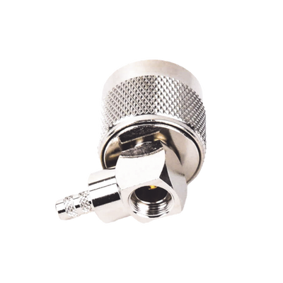 Conector N Macho en A/R de Anillo Plegable para Cables LP-195, LP-142, RG-58/U, RG-142/U, Niquel/ Oro/ Teflón.