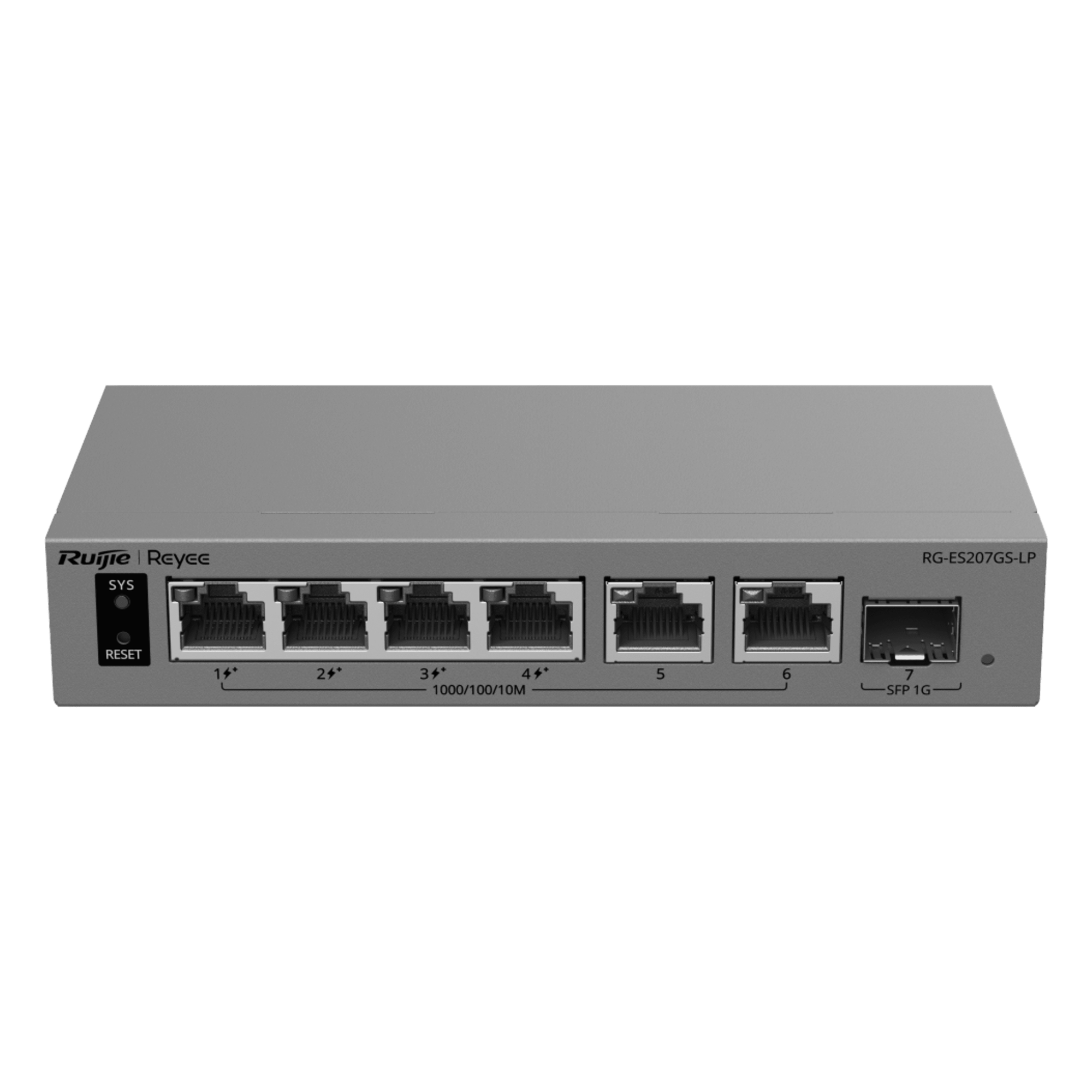 Switch Capa 2 Smart Cloud Managed / 7 Puertos Gigabit / 2 PoE++ 90 W + 2 PoE+ / Presupuesto PoE 120 W / 1 Puerto SFP 1GE / Protección 6 kV / Sin Ventilador