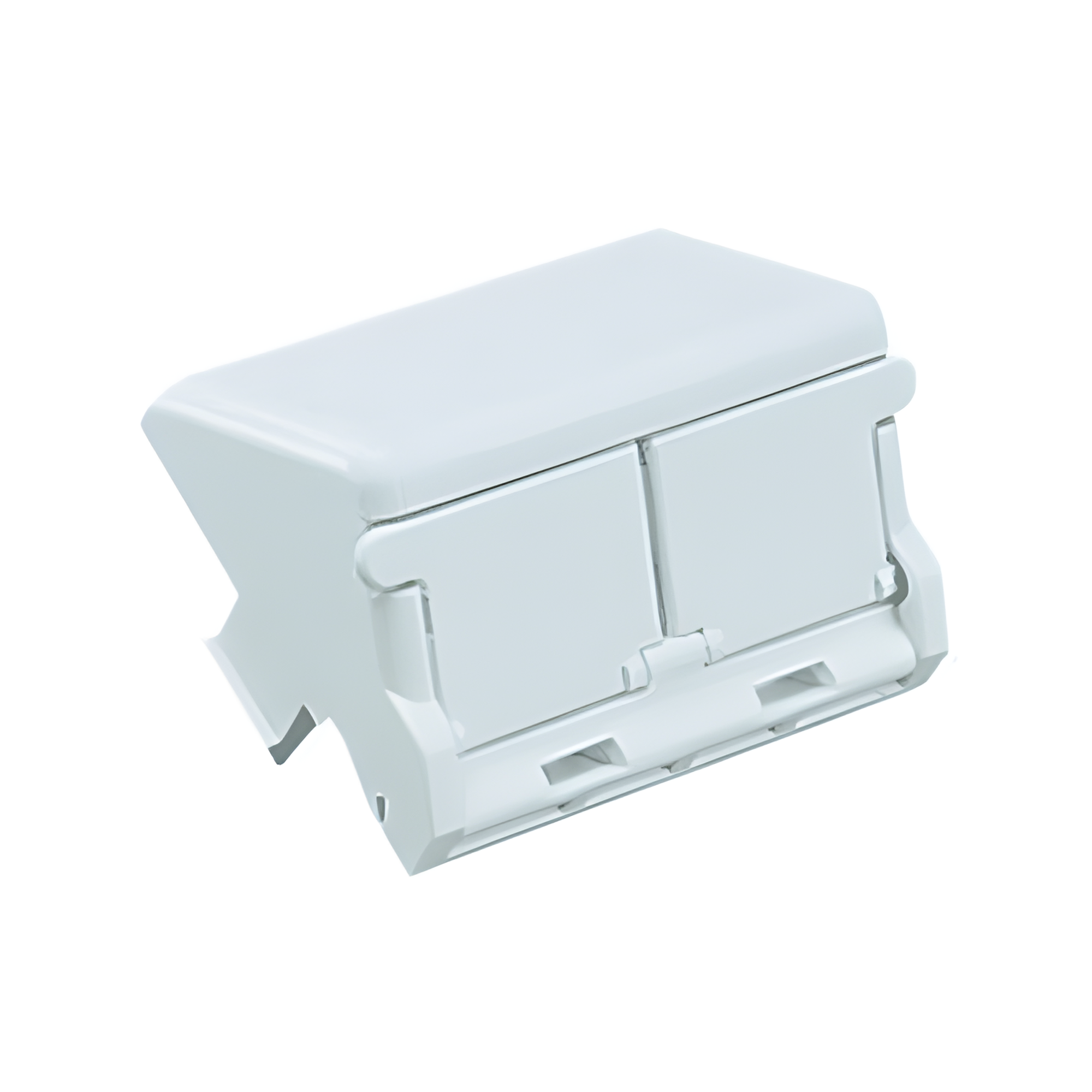 Módulo de Inserción, Con 2 Salidas Inclinadas y Ventana, de 1/2, Color Blanco Mate — PANDUIT · SKU CHS2SIW-X