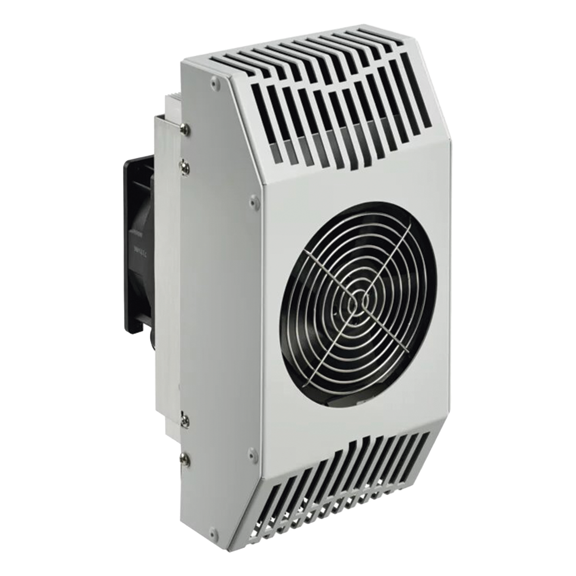 Refrigerador Termoeléctrico / 24V DC / 52W (178 BTU/h) / Interiores y exteriores / Efecto Peltier / Enfriamiento y Calentamiento / Acero Gris RAL 7035 / Montaje Vertical-Horizontal / -40°C a 55°C (-40°F a 131°F) — HOFFMAN · SKU TE090624010