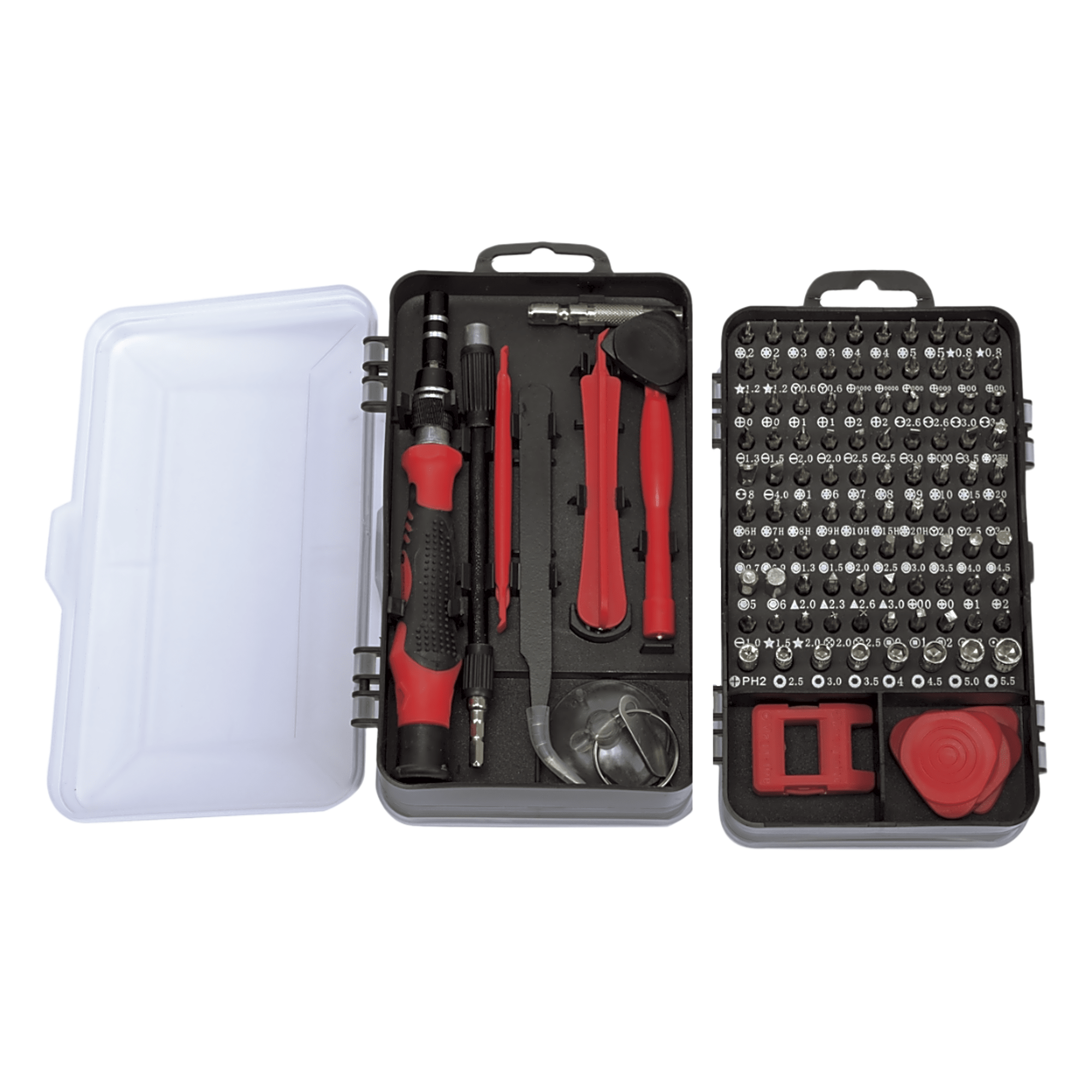 Juego de Reparación de Pantallas o Dispositivos Electrónicos de Uso Fino con 115 piezas con Estuche de Almacenaje. — PRECISION · SKU PST-H020-04