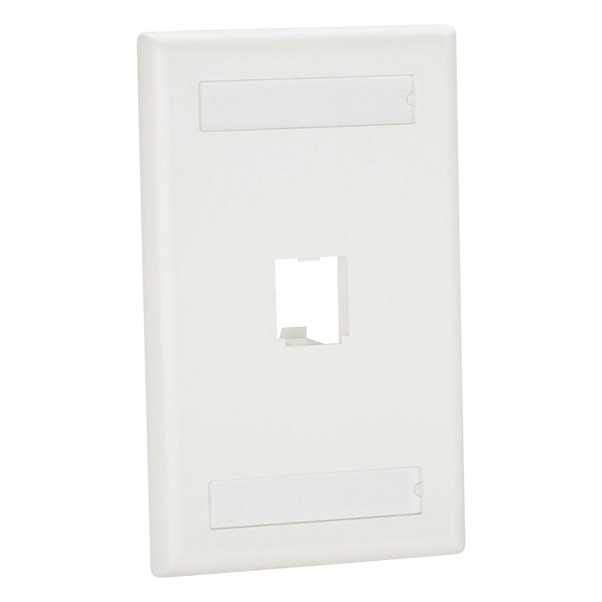 Placa de Pared Vertical Clásica, Salida Para 1 Puerto Mini-Com, Con Espacios Para Etiquetas, Color Blanco Mate — PANDUIT · SKU CFPL1IWY