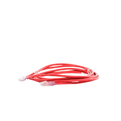 Cable de Parcheo UTP Categoría 6, con Plug Modular en Cada Extremo - 3 Metros (9.84 Pies) - Rojo