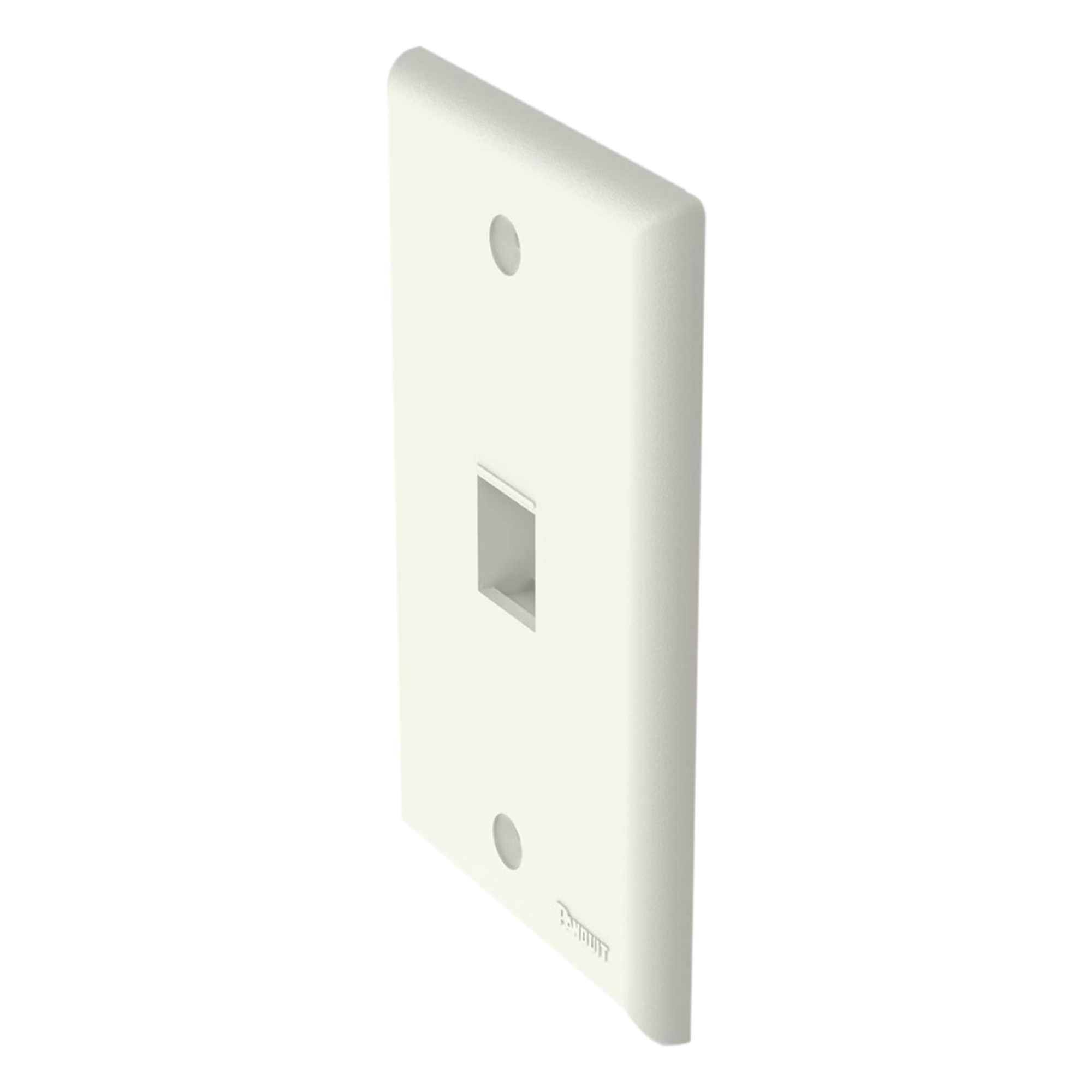 Placa de Pared Vertical / 1 Puerto Keystone / ABS / 69.8 x 114.3 mm / 2.75 x 4.5 pulg. / Blanco Mate / RoHS