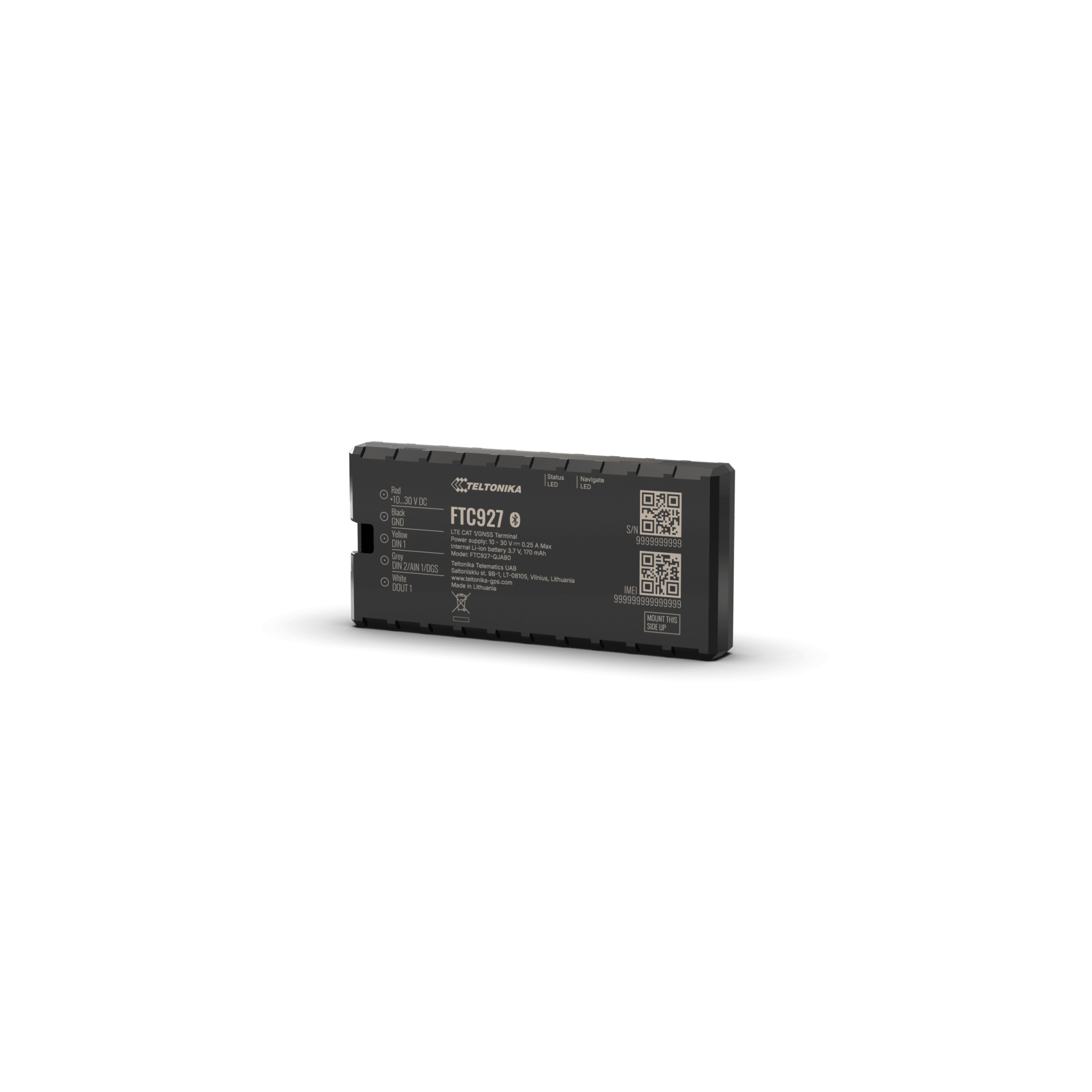 Rastreador GPS Vehicular 4G LTE Cat 1 / Precisión GNSS Mejorada / Dead Reckoning / Bluetooth® 5.4 LE / Conectividad LTE y GSM / Sensores Integrados / Compatibilidad con Beacons y Sensores Externos / Batería de Respaldo 170 mAh