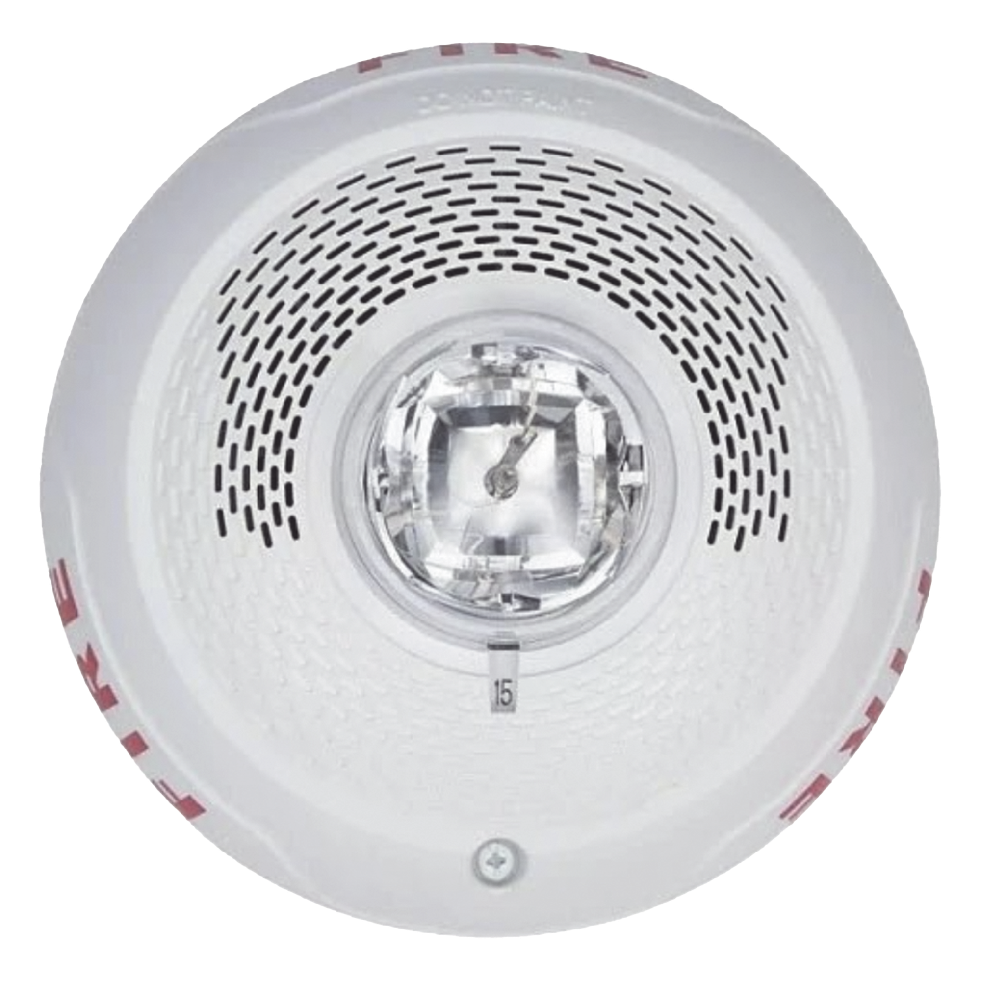 Bocina con Lámpara Estroboscópica, Montaje en Techo, Color Blanco, Nuevo Diseño Moderno y Elegante y Menor Consumo de Corriente — SYSTEM SENSOR · SKU SPSCWLED