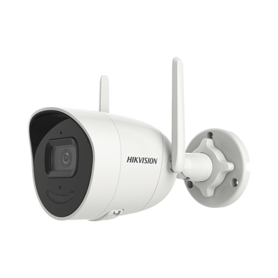 Bala IP 2 Megapixel / Lente 2.8 mm / 30 mts IR / Exterior IP66 / Wi-Fi / ACUSENSE Lite / WDR 80 dB / H.265+ / Micrófono y Bocina Interconstruido / Micro SD / Se Conecta Directo a la App de Hik-Connect  — HIKVISION · SKU DS-2CV2021G2-IDW(W)