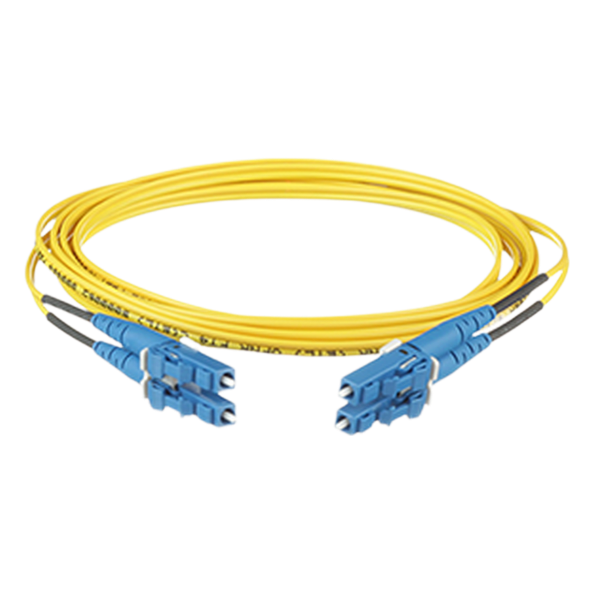 Jumper de Fibra Optica Monomodo 9/125 OS2, LC-LC Duplex, OFNR (Riser), Color Amarillo, 2 Metros (6.56 Pies) — PANDUIT · SKU F92ERLNLNSNM002