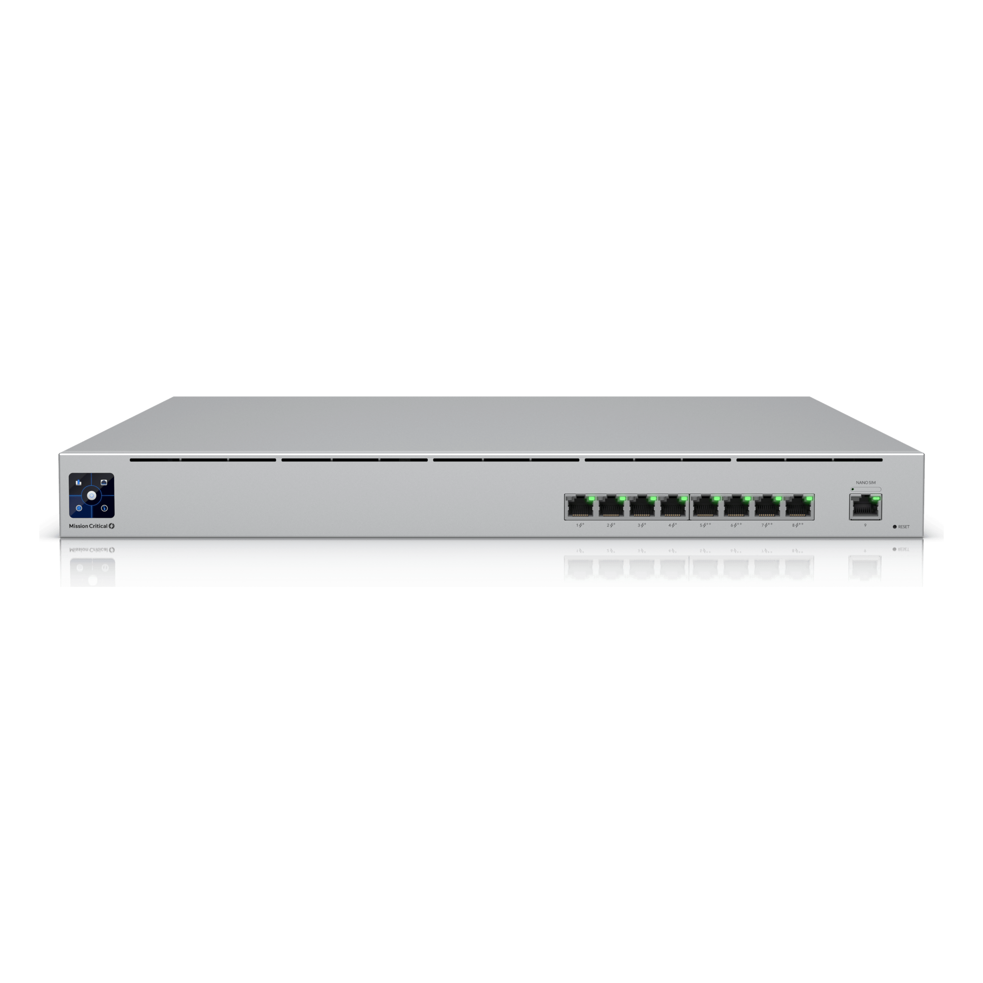 USW Mission Critical – Switch PoE con Batería Integrada de 368 Wh para Alimentación Ininterrumpida de hasta 8 Dispositivos con 120 W PoE Total Disponible — UBIQUITI · SKU USW-MISSION-CRITICAL