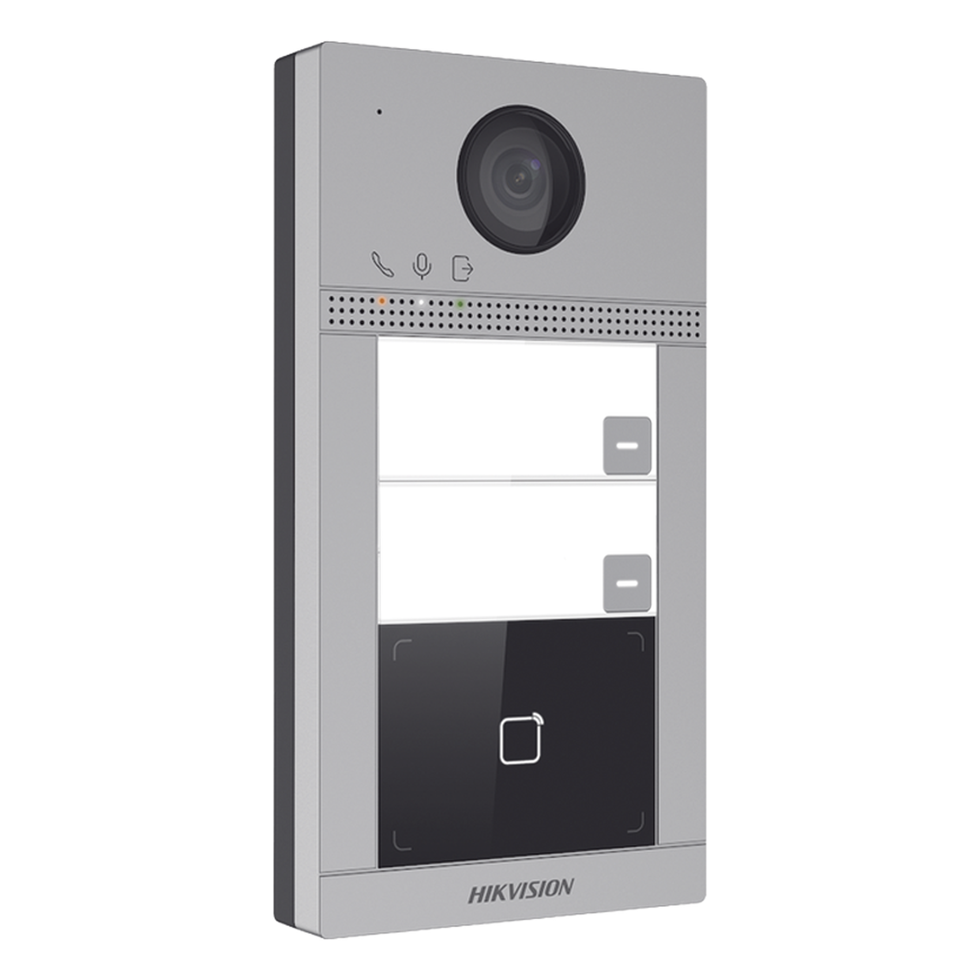 Videoportero IP / 2 Megapixel / PoE / IP65 + IK08 / 2 Departamentos / 2 Puertas / 6 Monitores / 129° / IR 3m (9.84 ft) — HIKVISION · SKU DS-KV8213-WME1(C)