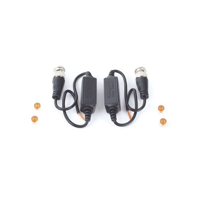 Kit de Transceptores (Baluns) para EXTERIOR TurboHD Hasta 4K HD-TVI / HD-CVI / AHD / CVBS / COAXITRON / AUDIO POR COAXITRON / Menu OSD / CONECTORES 100% COBRE / Con Cable RF Blindado. Distancia de hasta 200 m en 4K. Calidad PREMIUM