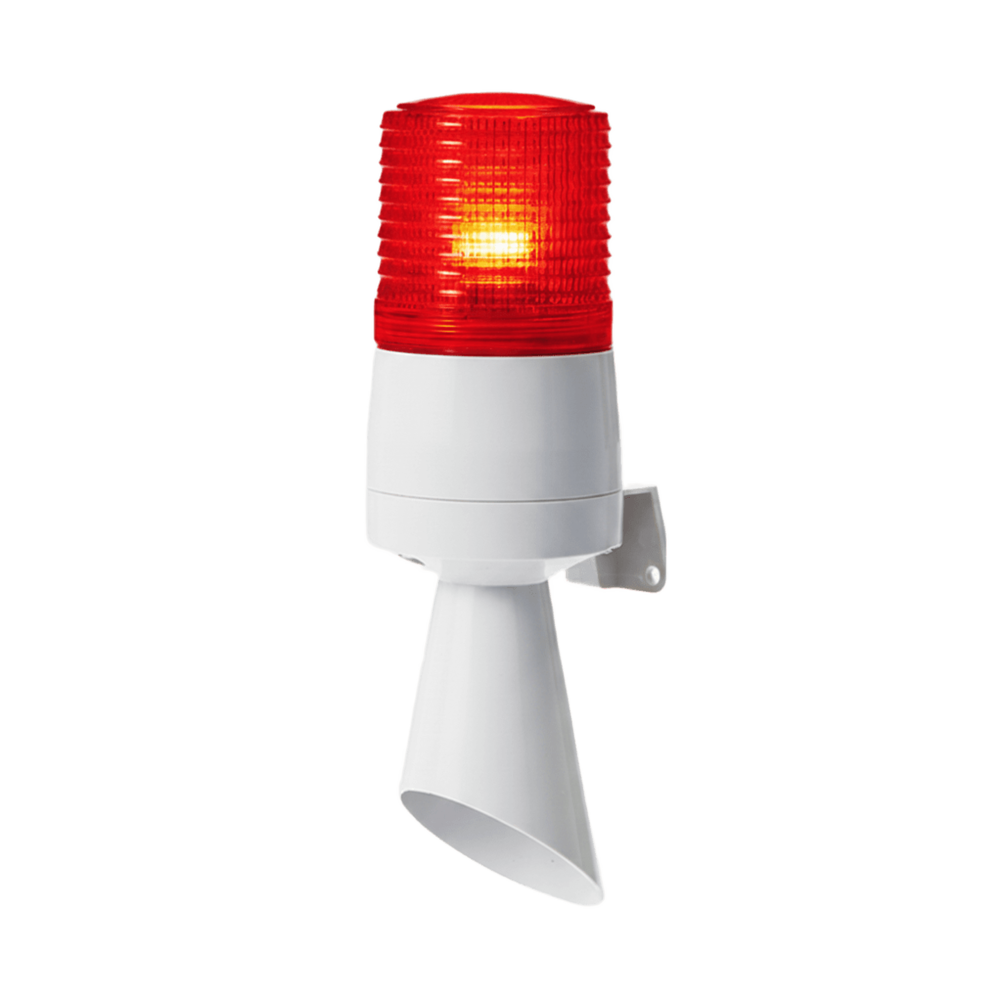Luz LED con patrones de destello fijo y destellante con buzzer incorporado de alto volumen Máx. 95 dB color Rojo 24 VCD — QLIGHT · SKU S60ADL-24-R