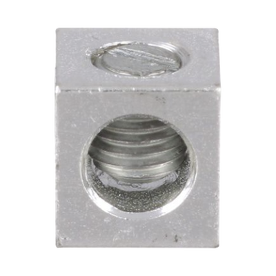 Conector Mecánico de Aluminio, de Un Orificio 1/4" y Un Barril, para Cable de 14 a 2 AWG. 1 Pieza